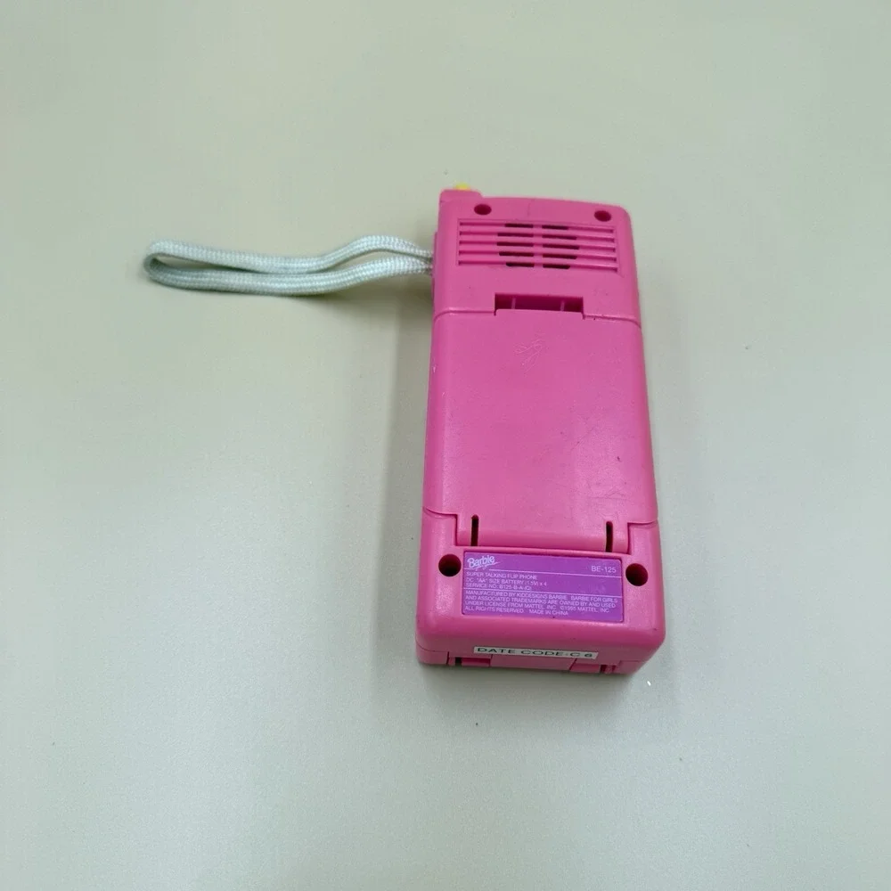 Vintage Barbie Super Talking Pink Cell Phone Flip Phone Untested Toy